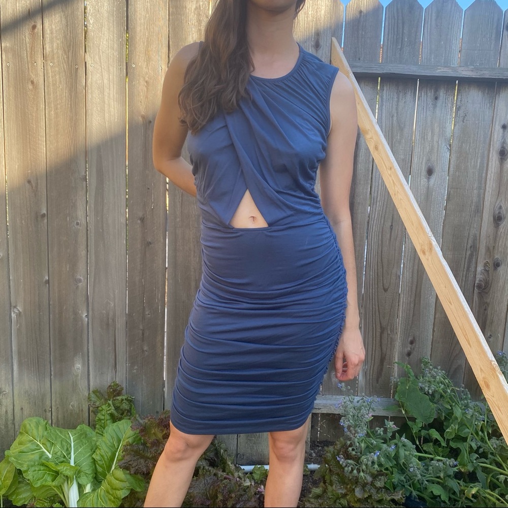 Rachel Pally soft & stretchy blue bodycon dress